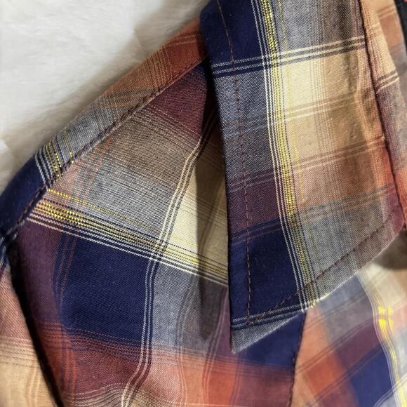 Plains Pearly Buttons Gold Thread Western LT Large Tall Men’s Button Up Shirt - Picture 6 of 9